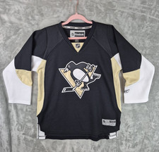 Pittsburgh Penguins Jersey Youth Kids L / XL Hockey NHL Black Reebok Fan Team