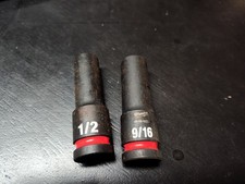 Milwaukee 1/2” Shockwave 1/2”  9/16 Deep Impact Socket 49-66-6222 49-66-6223 
