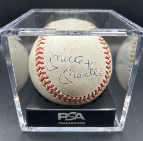 Mickey Mantle Ted Williams Signed Triple Crown Baseball Frank Robinson PSA/DNA