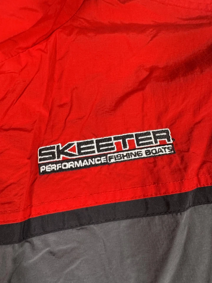 Skeeter Fishing Boats Jacket Mens Large Red Gray Swingster Evolution Windbreaker - Image 4 of 4