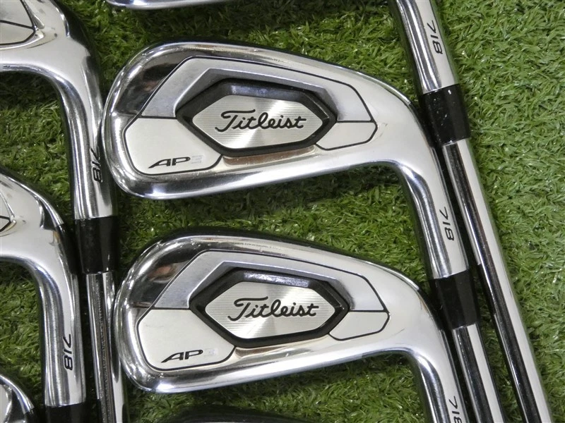 Titleist 718 AP3 Irons 5-P & 48* W AMT Black S300 Stiff Steel with Mid Grips +1" - Image 2 of 4