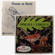 3x VIEW-MASTER 3D REEL ⭐ OISEAUX en LIBERTE ⭐ uccellini, uccelli, dischi stereo