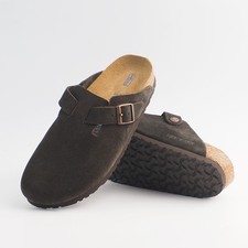 Birkenstock Boston Soft Footbed Mocha Suede Leather Clog Unisex Shoes US 6-12