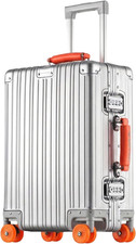 22x14x9 Inch Zipperless Cabin Suitcase 22 Inch 100 All Aluminum Shell Carry-on 22x14x9 Inch Zipperless Cabin Suitcase 22 Inch 100 All Aluminum Shell Carry-on