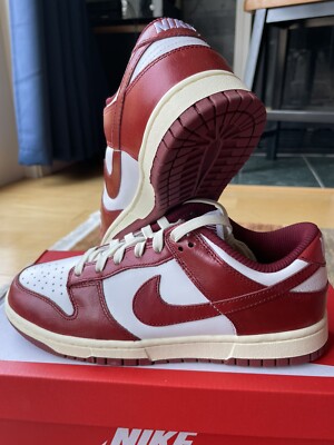 Size 8.5W/ 7M Nike Dunk Low PRM Team Red/Vintage Red FJ4555-100
