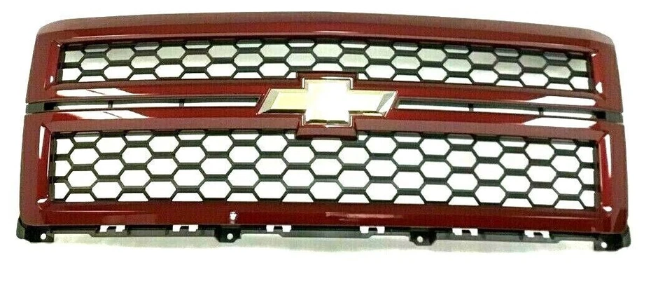 2014-2015 Chevrolet Silverado 1500 Front Grille Ruby Metallic 23194170 OEM - Image 2 of 4