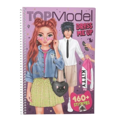 TOPMODEL BY DEPESCHE TOPModel Dress Me Up groß Stickerbuch Malbuch Sticker Mode REBEL KITTY NEU
