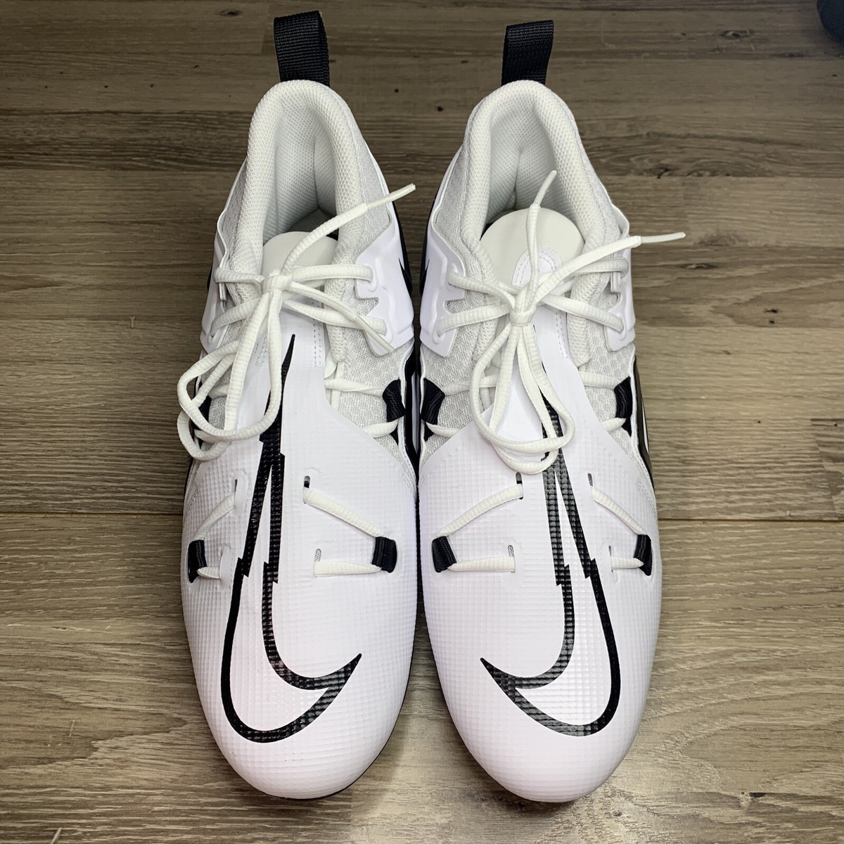 Nike Alpha Menace Pro 3 Panda White Black Football Cleats 