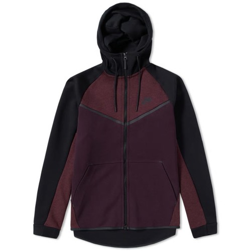 burgundy tech fleece hoodie