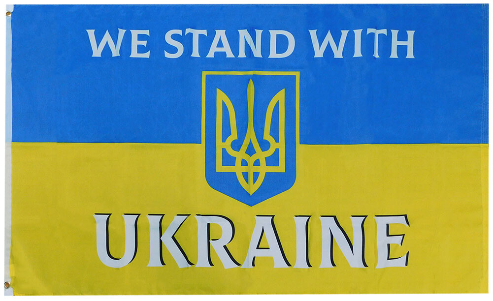 Drapeau Ukrainien Avec Trident (Tryzub) - Marque Azov - Neuf Avec étiquettes
