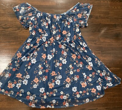 Torrid Off Shoulder Floral Mesh Midi Dress Plus Size 6/6X Blue Babydoll Cut | eBay Torrid Off Shoulder Floral Mesh Midi Dress Plus Size 6/6X Blue Babydoll Cut | eBay