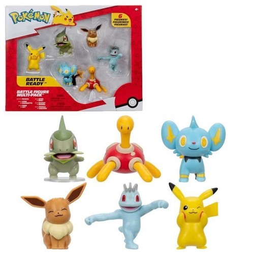 PokémonConfezione 6 personaggi Pokémon - BANDAI - JW3614 - 5 cm - Battaglie Poké