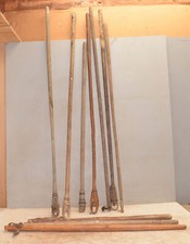 Antique grain threshing flail early primitive tool collectible display parts lot