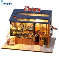 DIY Tiny House Dollhouse Miniatures Kit Wooden Model Mini House Building Toys