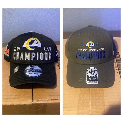 Los Angeles Rams 47 brand 2021 NFC Champions hat New Era SB 56 Champions  Hat