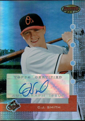 C.J. Smith 2005 Bowman's Best Silver Refractor Rookie Autograph 080/974 Mint+