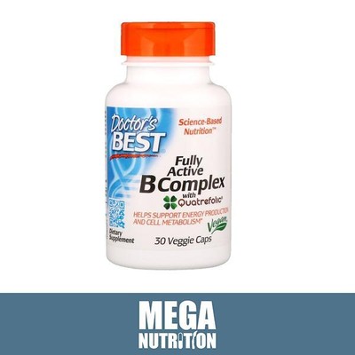 Doctors Best Fully Active Vitamin B-Komplex 30 Vegetarische Kapseln Hochdosiert