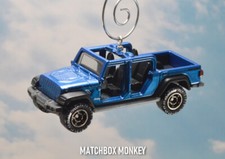 Blue 2020 Jeep Gladiator Truck SUV Custom Christmas Ornament Adorno Topless Open