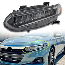 For 2021 2022 Honda Accord Full LED Headlight Chrome Assembly Left Driver Side
