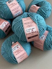 Louisa Harding Fleuris Yarn Bamboo Wool Tropic Color 5 Blue Green LOT of 8