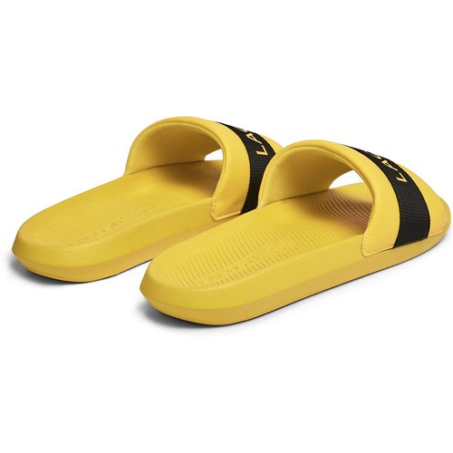 Men's Lacoste Croco Textile Logo Slides Yellow/Black (7-41CMA0007 YB2) |  eBay