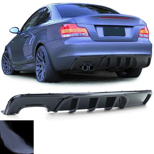 Heckdiffusor Diffusor SCHWARZ GLANZ für BMW 1er E82 E88 2007-2013 mit M-Paket - Bild 1 von 3