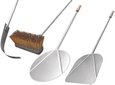 FRASCHETTI ATTREZZI DA FORNO in acciaio inox e manico il legno 140 cm.