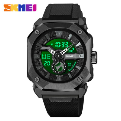 SKMEI Men Watch Dual Time Digital Quartz Wristwatch Countdown Male Sport Watches