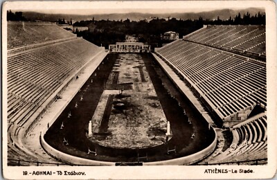 1896 Mint Greece Panathenaic Athens Olympic Stadium Real Picture Postcard
