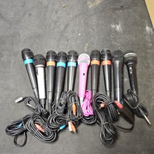 Lot of 10 Assorted Microphones - Working, Scratches