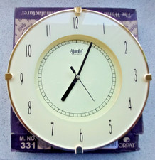 NEW AJANTA ORPAT GROUP WALL MOUNT ROUND CLOCK QUARTZ IVORY MADE IN INDIA BOXED