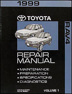 1999 Toyota RAV4 Shop Manual Volume 1 RAV 4 Original OEM Repair