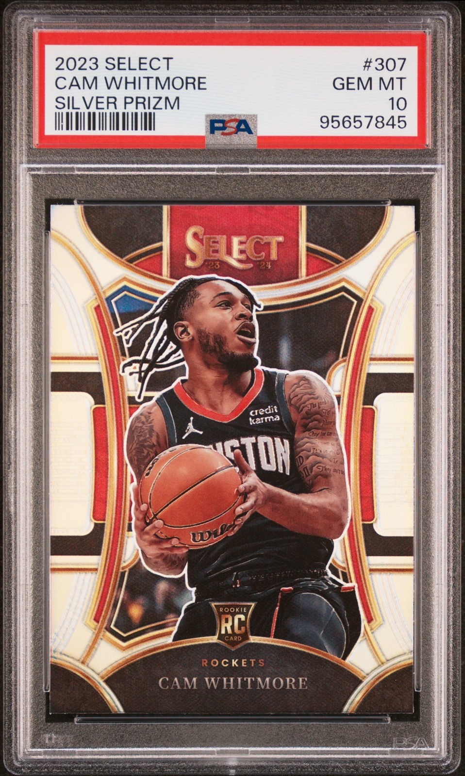 2023 PANINI SELECT SILVER PRIZM #307 CAM WHITMORE PSA 10