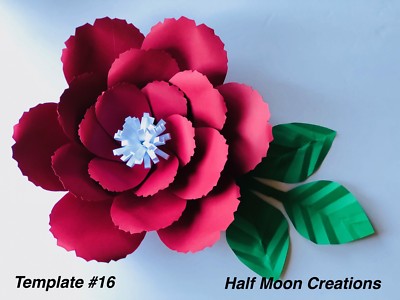 Paper Flower Template #16 (Small)(T16) - DIY