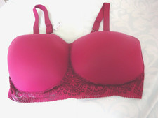 marks and spencer bra 32 D padding no underwire dark rassberry