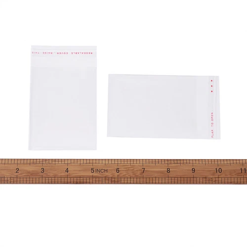 1000 Stck. durchsichtige OPP Zellophanbeutel Top Seal selbstklebend Geschenk Schmuck Verpackung - Bild 8 von 10