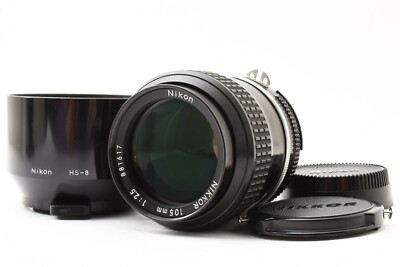 MINT w/hood,caps] Nikon Ai Nikkor 105mm F2.5 MF Telephoto