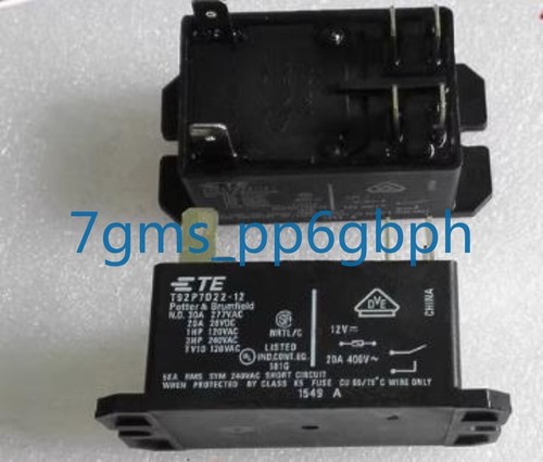 T92P7D22-12 Relé De Alta Potencia De Uso General 12VDC 30A 6 Pines, DPST-NO