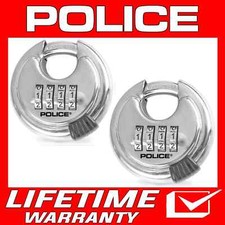2 Pack 4 Digit Combination Locks Stainless Steel Disc Lock Combo Padlock