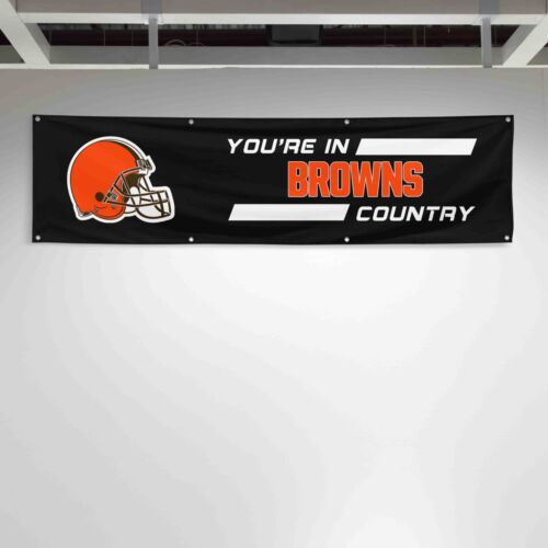 For Cleveland Browns Football Fans 2x8 ft Flag You Are In Country Gift Banner - Picture 1 of 1