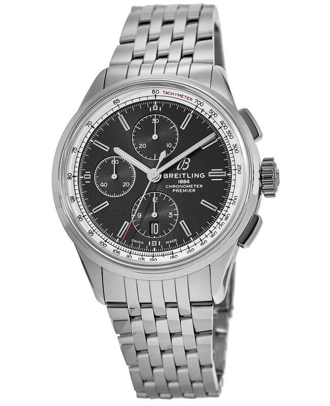 New Breitling Premier Chronograph 42 Black Dial Men s Watch A13315351B1A1