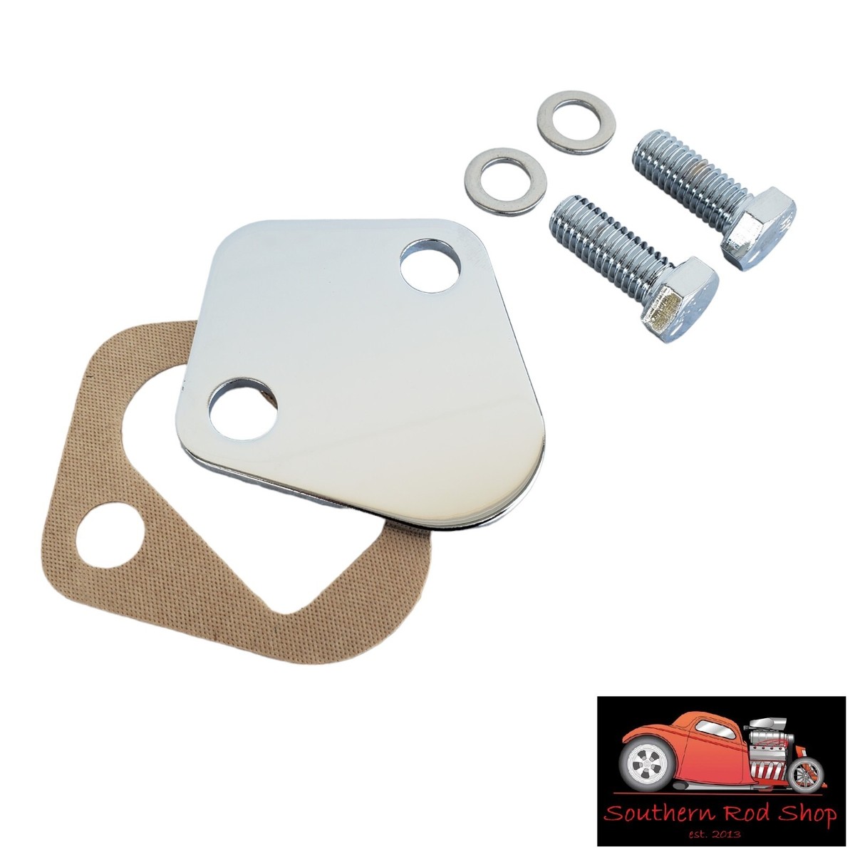 Mr.Gasket Chrome Fuel Pump Block-Off Plate