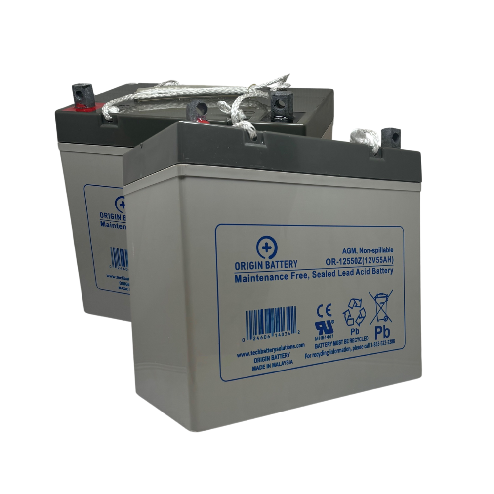 12V 55AH Battery Kit for Shoprider Streamer 888WSB Mobility
