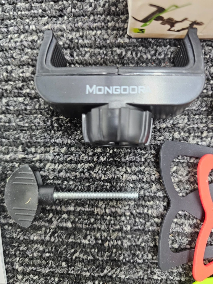 (QTY 6) Mongoora Bike & Motorcycle Phone Mount w/ 3 Bands Black Red Green - Image 4 of 4