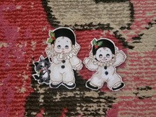 Lot of machine embroidered patches appliques embroidery mimes children set cat