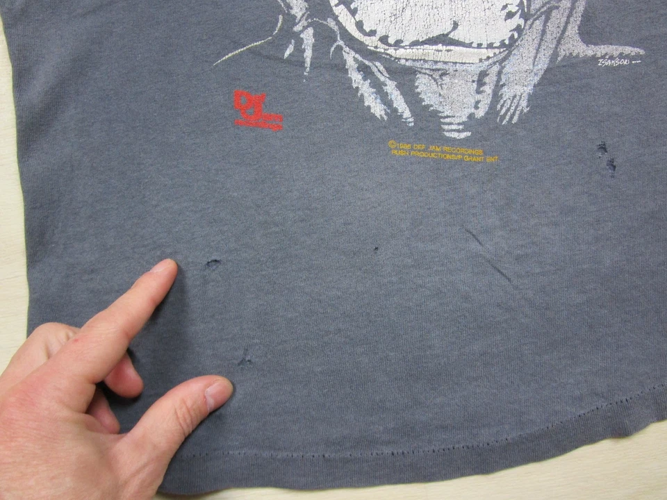 Vintage Slayer Reign in Blood 1986 Tour T-Shirt (XL) Black Single Stitch Def Jam - Image 3 of 4