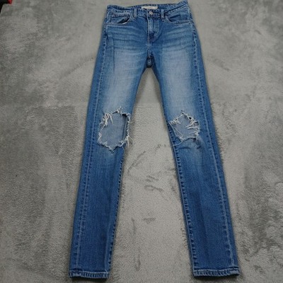 Levis 721 Jeans Womens 25 Blue Denim High Rise Skinny Casual Pockets