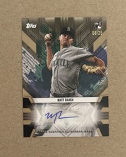 2022 Topps Baseball Superstars UK Edition Matt Brash Rookie Autograph Card /25