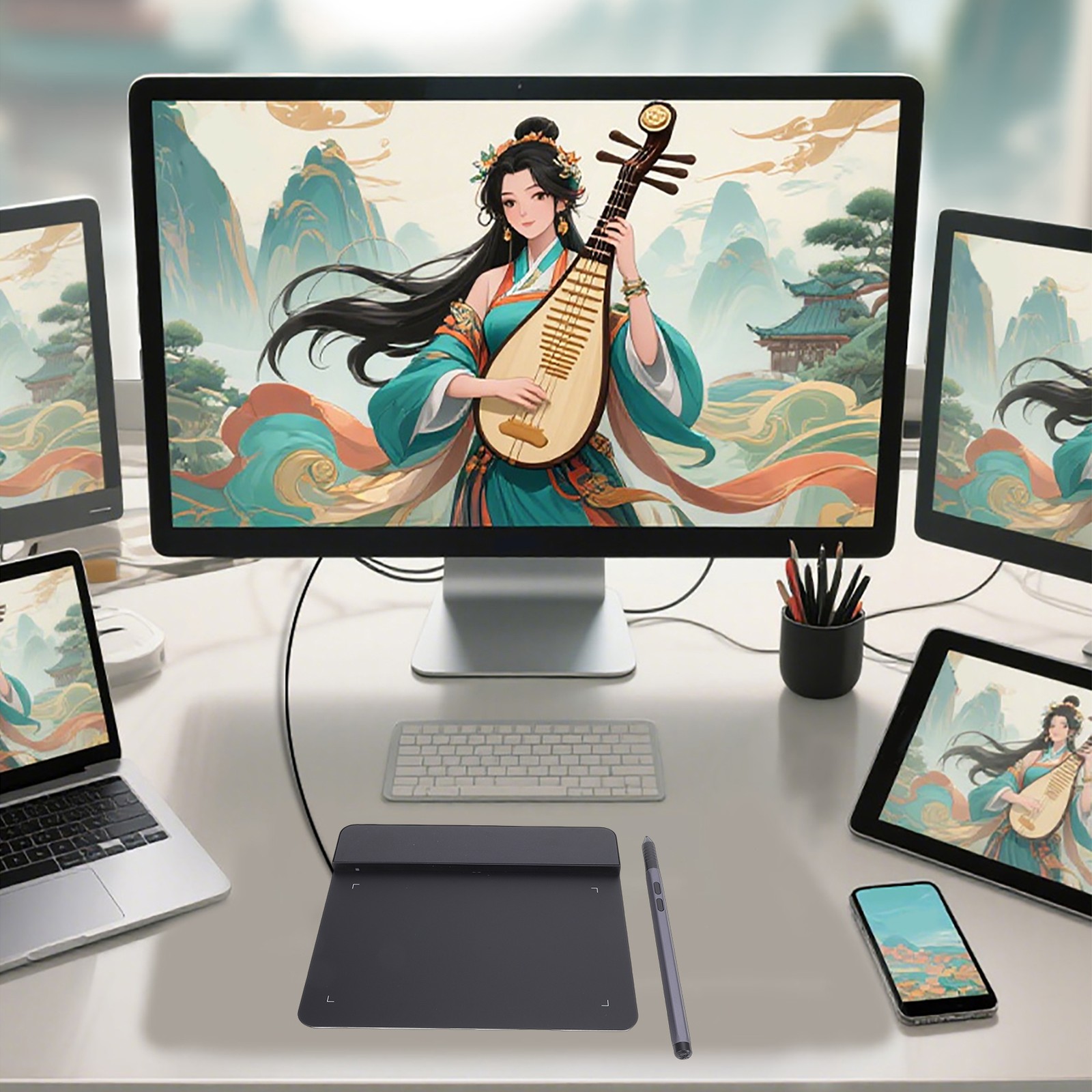 как выглядит Ultra-Thin 4x3 Inch Graphics Drawing Tablet For Designing Online Course Teachers фото