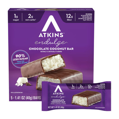 Atkins Endulge Treats, Chocolate Coconut Bars, 5 Count